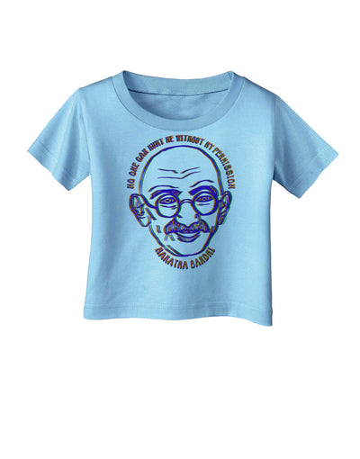 TooLoud No one can hurt me without my permission Ghandi Infant T-Shirt-Infant T-Shirt-TooLoud-Aquatic-Blue-06-Months-Davson Sales