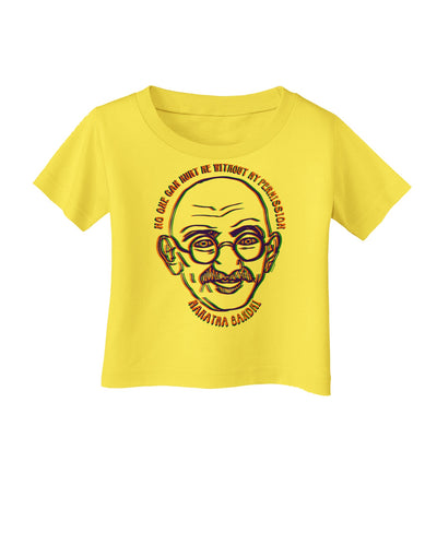 TooLoud No one can hurt me without my permission Ghandi Infant T-Shirt-Infant T-Shirt-TooLoud-Yellow-06-Months-Davson Sales