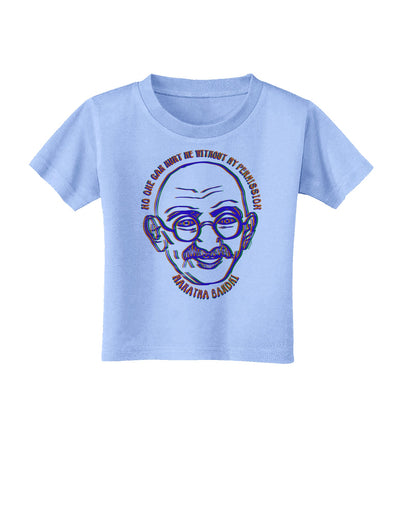 TooLoud No one can hurt me without my permission Ghandi Toddler T-Shirt-Toddler T-shirt-TooLoud-Aquatic-Blue-2T-Davson Sales