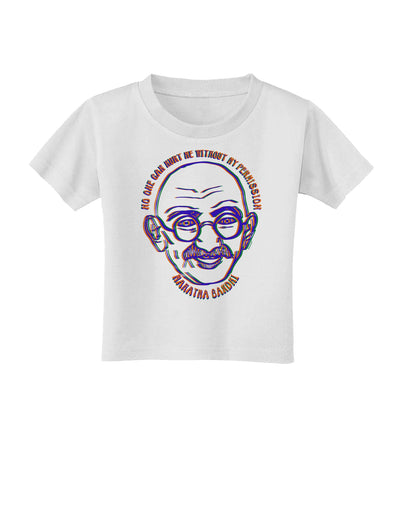 TooLoud No one can hurt me without my permission Ghandi Toddler T-Shirt-Toddler T-shirt-TooLoud-White-2T-Davson Sales