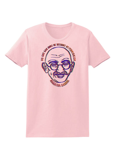 TooLoud No one can hurt me without my permission Ghandi Womens T-Shirt-Womens T-Shirt-TooLoud-PalePink-X-Small-Davson Sales