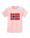 TooLoud Norwegian Flag Childrens T-Shirt-Childrens T-Shirt-TooLoud-PalePink-X-Small-Davson Sales