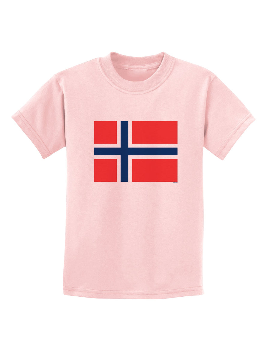 TooLoud Norwegian Flag Childrens T-Shirt-Childrens T-Shirt-TooLoud-White-X-Small-Davson Sales