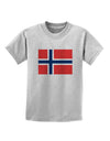 TooLoud Norwegian Flag Childrens T-Shirt-Childrens T-Shirt-TooLoud-AshGray-X-Small-Davson Sales