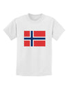 TooLoud Norwegian Flag Childrens T-Shirt-Childrens T-Shirt-TooLoud-White-X-Small-Davson Sales