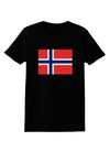 TooLoud Norwegian Flag Dark Womens Dark T-Shirt-Womens T-Shirt-TooLoud-Black-X-Small-Davson Sales