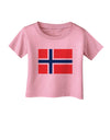 TooLoud Norwegian Flag Infant T-Shirt-Infant T-Shirt-TooLoud-Candy-Pink-06-Months-Davson Sales