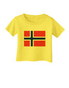 TooLoud Norwegian Flag Infant T-Shirt-Infant T-Shirt-TooLoud-Yellow-06-Months-Davson Sales