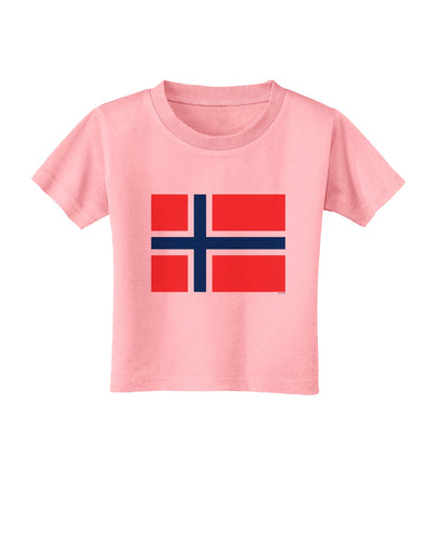 TooLoud Norwegian Flag Toddler T-Shirt-Toddler T-shirt-TooLoud-Candy-Pink-2T-Davson Sales