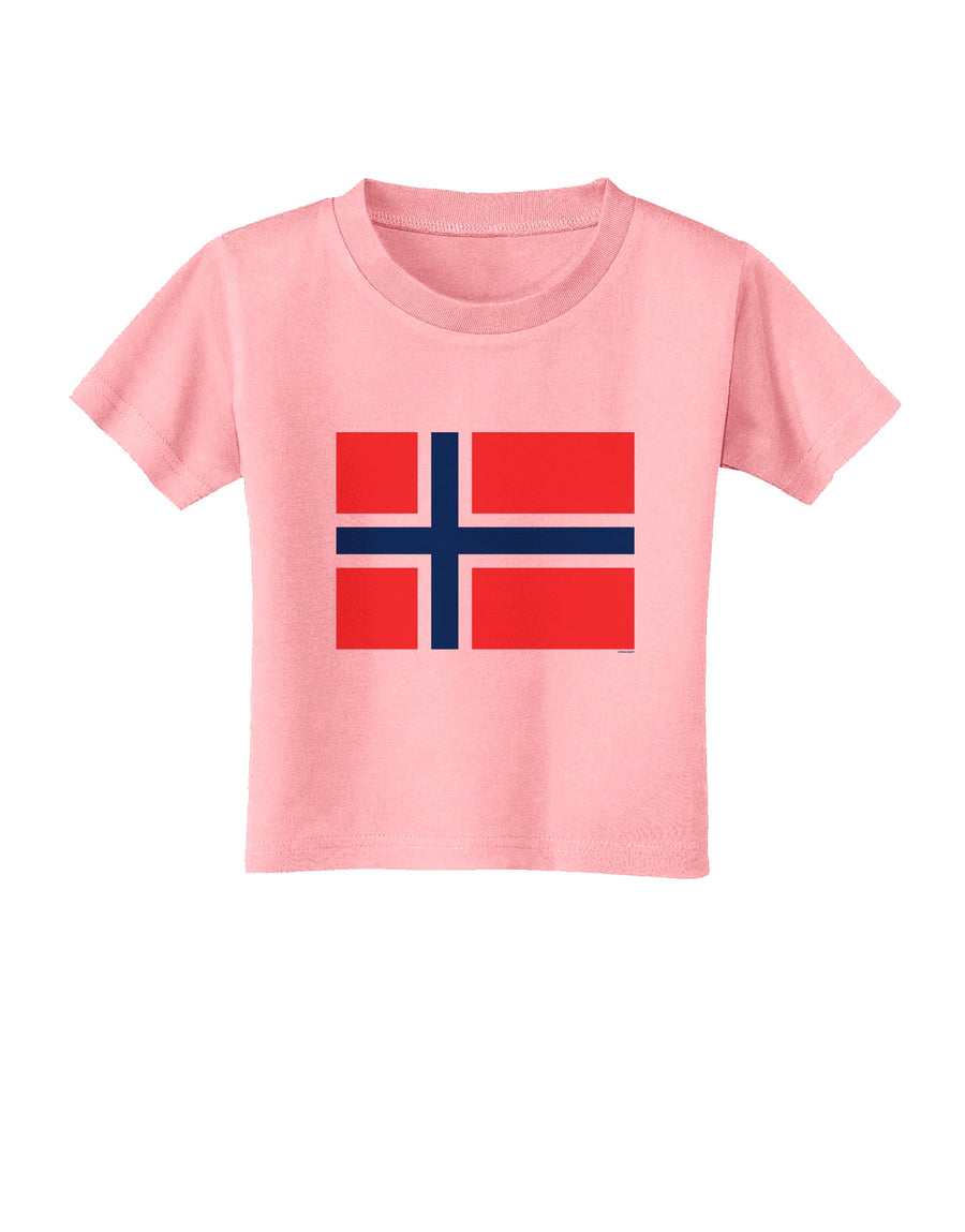 TooLoud Norwegian Flag Toddler T-Shirt-Toddler T-shirt-TooLoud-White-2T-Davson Sales