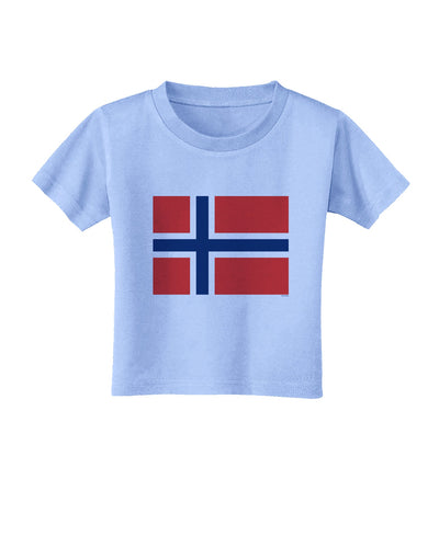 TooLoud Norwegian Flag Toddler T-Shirt-Toddler T-shirt-TooLoud-Aquatic-Blue-2T-Davson Sales