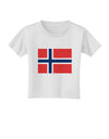 TooLoud Norwegian Flag Toddler T-Shirt-Toddler T-shirt-TooLoud-White-2T-Davson Sales