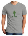 TooLoud Not a Hugger Adult V-Neck T-shirt-Mens V-Neck T-Shirt-TooLoud-HeatherGray-Small-Davson Sales