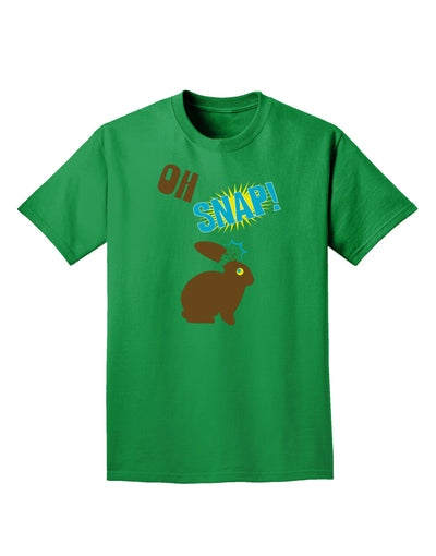 TooLoud Oh Snap Chocolate Easter Bunny Adult Dark T-Shirt-Mens T-Shirt-TooLoud-Kelly-Green-Small-Davson Sales