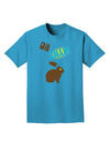 TooLoud Oh Snap Chocolate Easter Bunny Adult Dark T-Shirt-Mens T-Shirt-TooLoud-Turquoise-Small-Davson Sales
