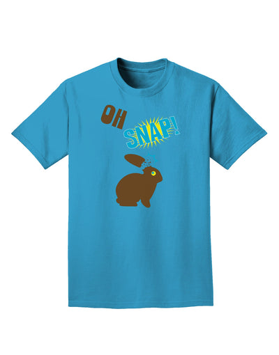 TooLoud Oh Snap Chocolate Easter Bunny Adult Dark T-Shirt-Mens T-Shirt-TooLoud-Turquoise-Small-Davson Sales