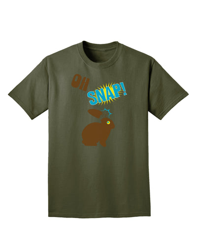 TooLoud Oh Snap Chocolate Easter Bunny Adult Dark T-Shirt-Mens T-Shirt-TooLoud-Military-Green-Small-Davson Sales