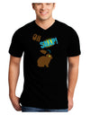 TooLoud Oh Snap Chocolate Easter Bunny Adult Dark V-Neck T-Shirt-Mens V-Neck T-Shirt-TooLoud-Black-Small-Davson Sales