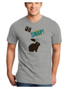 TooLoud Oh Snap Chocolate Easter Bunny Adult V-Neck T-shirt-Mens V-Neck T-Shirt-TooLoud-HeatherGray-Small-Davson Sales