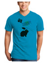 TooLoud Oh Snap Chocolate Easter Bunny Adult V-Neck T-shirt-Mens V-Neck T-Shirt-TooLoud-Turquoise-Small-Davson Sales