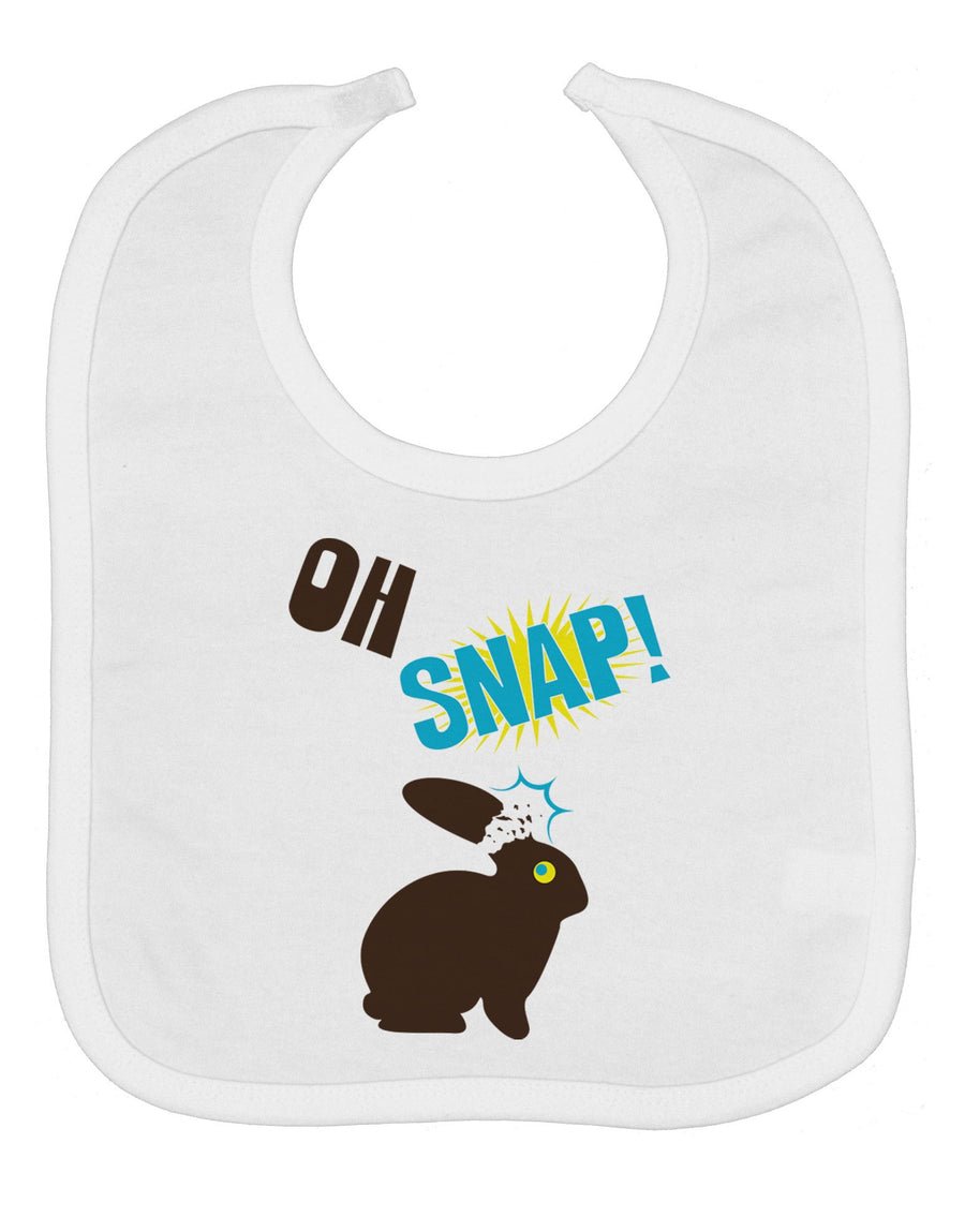 TooLoud Oh Snap Chocolate Easter Bunny Baby Bib