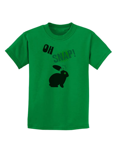 TooLoud Oh Snap Chocolate Easter Bunny Childrens T-Shirt-Childrens T-Shirt-TooLoud-Kelly-Green-X-Small-Davson Sales