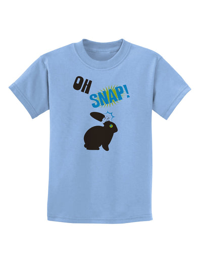 TooLoud Oh Snap Chocolate Easter Bunny Childrens T-Shirt-Childrens T-Shirt-TooLoud-Light-Blue-X-Small-Davson Sales