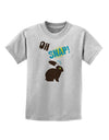 TooLoud Oh Snap Chocolate Easter Bunny Childrens T-Shirt-Childrens T-Shirt-TooLoud-AshGray-X-Small-Davson Sales