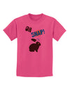 TooLoud Oh Snap Chocolate Easter Bunny Childrens T-Shirt-Childrens T-Shirt-TooLoud-Sangria-X-Small-Davson Sales