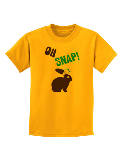 TooLoud Oh Snap Chocolate Easter Bunny Childrens T-Shirt-Childrens T-Shirt-TooLoud-Gold-X-Small-Davson Sales