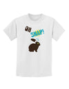 TooLoud Oh Snap Chocolate Easter Bunny Childrens T-Shirt-Childrens T-Shirt-TooLoud-White-X-Small-Davson Sales