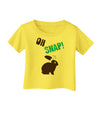 TooLoud Oh Snap Chocolate Easter Bunny Infant T-Shirt-Infant T-Shirt-TooLoud-Yellow-06-Months-Davson Sales