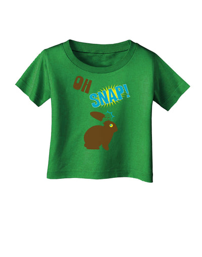 TooLoud Oh Snap Chocolate Easter Bunny Infant T-Shirt Dark-Infant T-Shirt-TooLoud-Clover-Green-06-Months-Davson Sales