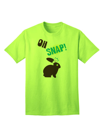 TooLoud Oh Snap Chocolate Easter Bunny - Premium Adult T-Shirt for Festive Occasions-Mens T-shirts-TooLoud-Neon-Green-Small-Davson Sales