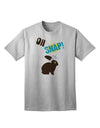 TooLoud Oh Snap Chocolate Easter Bunny - Premium Adult T-Shirt for Festive Occasions-Mens T-shirts-TooLoud-AshGray-Small-Davson Sales
