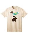 TooLoud Oh Snap Chocolate Easter Bunny - Premium Adult T-Shirt for Festive Occasions-Mens T-shirts-TooLoud-Natural-Small-Davson Sales