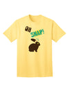 TooLoud Oh Snap Chocolate Easter Bunny - Premium Adult T-Shirt for Festive Occasions-Mens T-shirts-TooLoud-Yellow-Small-Davson Sales