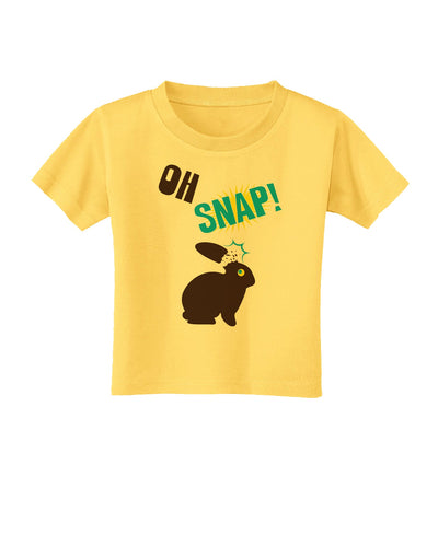 TooLoud Oh Snap Chocolate Easter Bunny Toddler T-Shirt-Toddler T-Shirt-TooLoud-Yellow-2T-Davson Sales