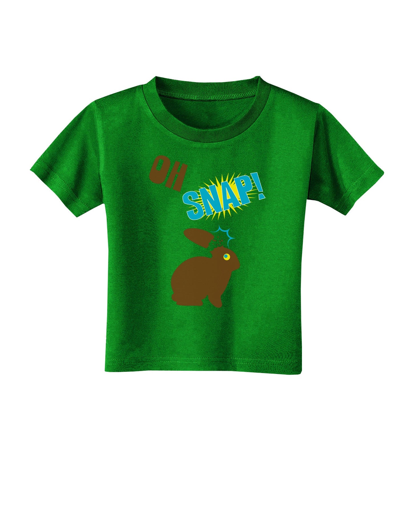 TooLoud Oh Snap Chocolate Easter Bunny Toddler T-Shirt Dark-Toddler T-Shirt-TooLoud-Clover-Green-2T-Davson Sales