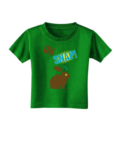 TooLoud Oh Snap Chocolate Easter Bunny Toddler T-Shirt Dark-Toddler T-Shirt-TooLoud-Clover-Green-2T-Davson Sales