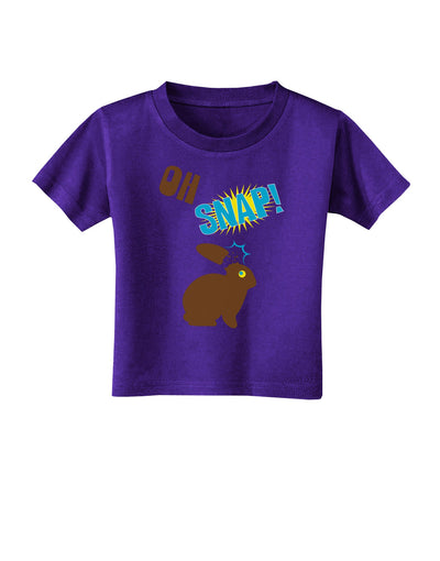 TooLoud Oh Snap Chocolate Easter Bunny Toddler T-Shirt Dark-Toddler T-Shirt-TooLoud-Purple-2T-Davson Sales