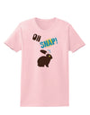 TooLoud Oh Snap Chocolate Easter Bunny Womens T-Shirt-Womens T-Shirt-TooLoud-PalePink-X-Small-Davson Sales