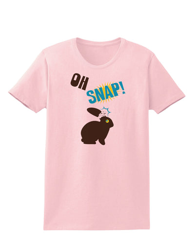 TooLoud Oh Snap Chocolate Easter Bunny Womens T-Shirt-Womens T-Shirt-TooLoud-PalePink-X-Small-Davson Sales