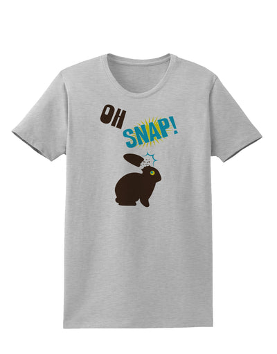 TooLoud Oh Snap Chocolate Easter Bunny Womens T-Shirt-Womens T-Shirt-TooLoud-AshGray-X-Small-Davson Sales