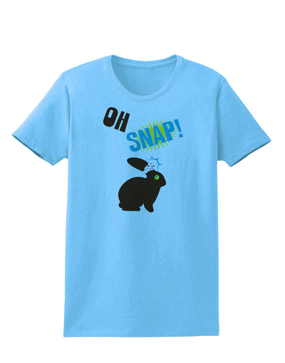 TooLoud Oh Snap Chocolate Easter Bunny Womens T-Shirt-Womens T-Shirt-TooLoud-Aquatic-Blue-X-Small-Davson Sales