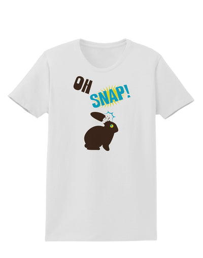 TooLoud Oh Snap Chocolate Easter Bunny Womens T-Shirt-Womens T-Shirt-TooLoud-White-X-Small-Davson Sales