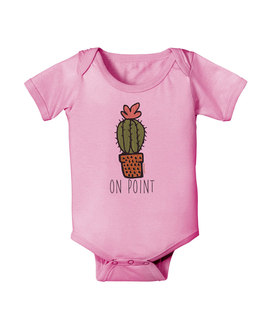 TooLoud On Point Cactus Baby Romper Bodysuit-Baby Romper-TooLoud-White-06-Months-Davson Sales
