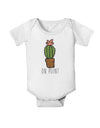 On Point Cactus Baby Romper Bodysuit White 18 Months Tooloud