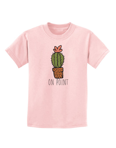 TooLoud On Point Cactus Childrens T-Shirt-Childrens T-Shirt-TooLoud-PalePink-X-Small-Davson Sales