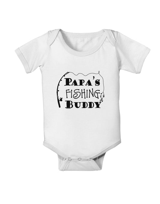 TooLoud Papas Fishing Buddy Baby Romper Bodysuit-Baby Romper-TooLoud-White-06-Months-Davson Sales